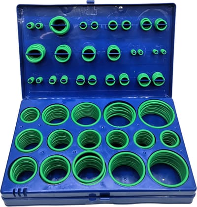 LB Tools Airco O Ringen assortiment groen 419 delig 32 verschillende maten R1 t/m R32