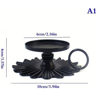 Taper Kaarsenstandaard Zwart Plaat Houder Standaard voor Bruiloft Feest Festival Bureau Kandelaar Kunst Cadeau Huis Decoratie black