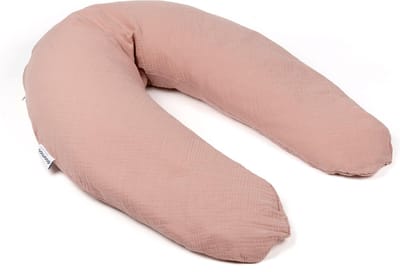 doomoo Comfy Big - Zwangerschapskussen & voedingskussen - Biologisch katoen - 190 cm - Tetra Pink