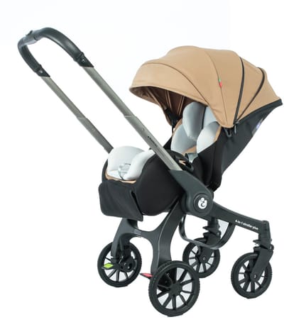 Solayne Kinderwagen - Buggy - Kinderwagen 3 in 1 - Wandelwagen - Maxi Cosi - Lichtgewicht - Inklapbaar - 0 tot 13 mdn - Khaki