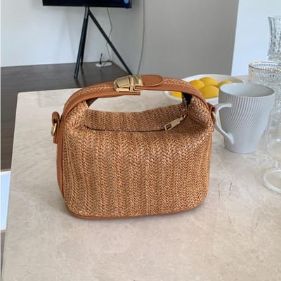 Zomerstrooien Handtas Mode Handtas Dames Tas Alle Mode Één Schouder Diagonale Span Tas bruin