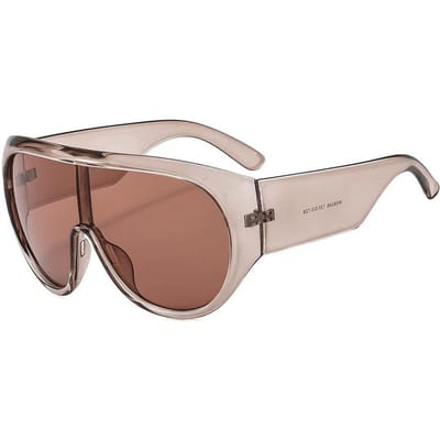 Premium Vintage Stijl Groot Vormgegeven Montuur Voor Dames Zonnebril Zwart Gekleurd Kleur Piloot Montuur UV400 Cool Voor Mannen Zicht Bril Eén Stuk Bril