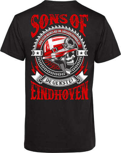 T-shirt Sons Of Eindhoven | Kerstcadeau | Cadeau voor man | Vaderdag | Zwart | maat XS