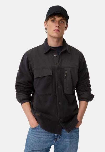 camel active Overshirt met kent kraag - Maat menswear-L - Marineblauw