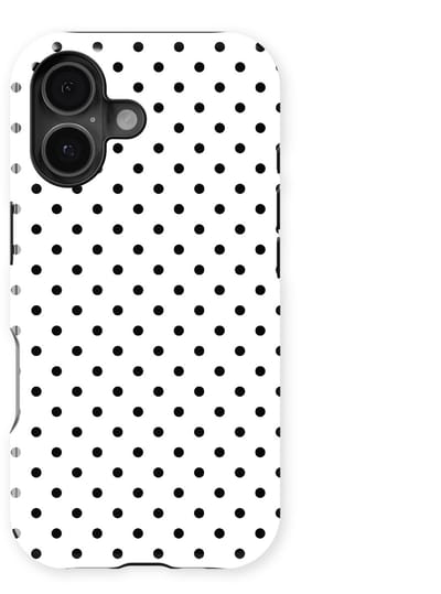 Polka Dots Hoesje geschikt voor iPhone 17 | Geschikt Voor Mag | Stippen Design Backcover geschikt voor iPhone 17 Mono Dots
