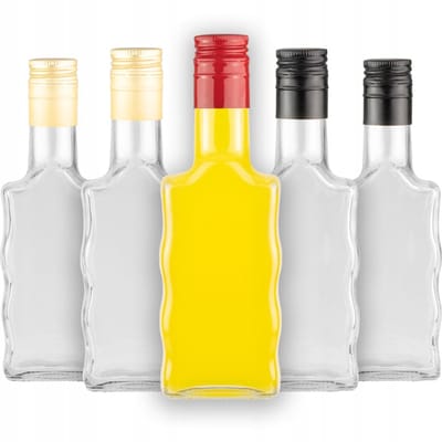 Bimberek FALA Serie - Glazen Flessen - 200ml - 50 Stuks - Unieke Vorm