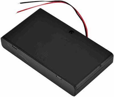 Batterijhouder 8 Compartimenten - Batterij Opslag - Doe-het-zelf Projecten - Serieaansluiting tot 12V - 13 x 7.3 x 2 cm