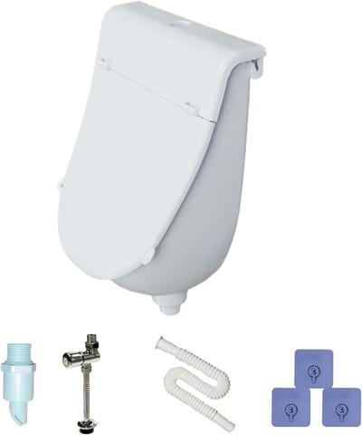 Buiten Urinoir - Plasopvang Systeem - Hygiënisch Werken - Overstroombestendig Ontwerp - 40 x 30 x 20 cm - Wit