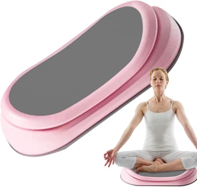 Buikspier Twist Disc - Zittende Draaiplank - Thuis Buikspiertraining - Dynamische Glijcapaciteit - 48.8x26.5x11cm - Roze