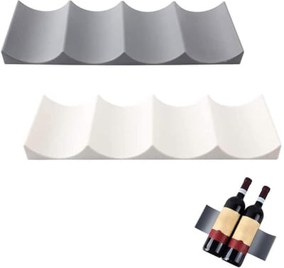 Dailygoods- Flessenhouder - Flessenrek Koelkast - Flessenrek - Wijndrager - Koelkast Organizer - 2 Stuks - Veiligheidswaarschuwing bij gebruik