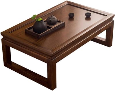Salontafel Bijzettafel - Houten Tafel - Ontbijt en Thee - Massief Hout - 60x40x25cm - Houtkleur