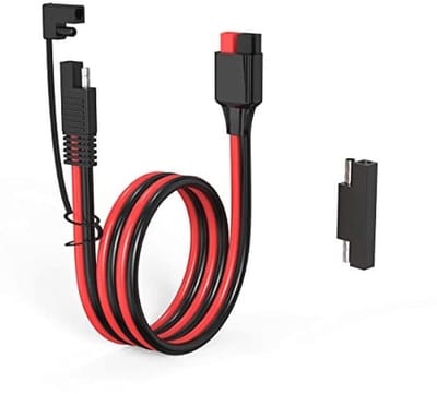 12AWG Anderson Connector naar SAE Verlengkabel met Omgekeerde Adapter voor Draagbare Krachtcentrales en Zonnepanelen (2FT)