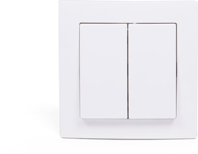 Benson Dubbele wisselschakelaar - strak wit ontwerp - inbouw - 250V - 10A