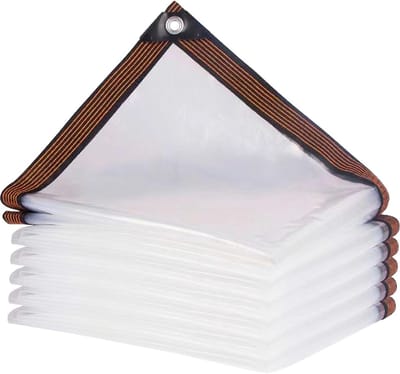 Transparant PVC Zeil - Afdekzeil Waterdicht - Tuin Beschermen - Hoge Transparantie 90% - 4x4m - Transparant