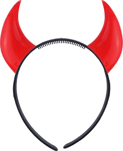 Halloween duivel hoorntjes - diadeem - rood - plastic