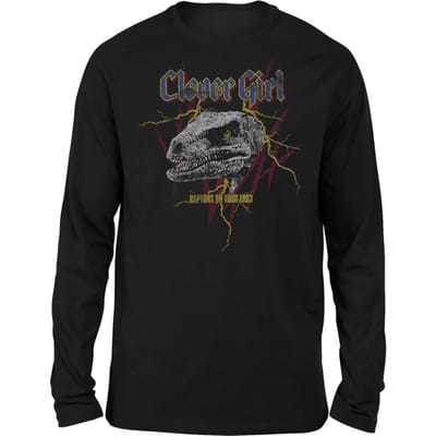 Jurassic Park Clever Girl Raptors On Tour Unisex Long Sleeved T-Shirt - Zwart - L