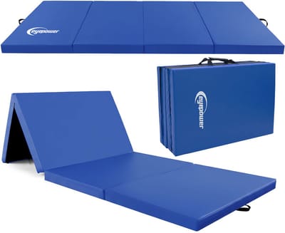 eyepower Opvouwbare Turnmat 180x60x5 cm Dik - Gym Mat voor Thuisgebruik - Veilige Gymnastiek Onderlegger voor Kinderen Fitness en Turnen - Schokdempend Sport Vloermat voor Training