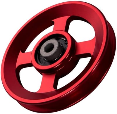 Kabel katrol wiel - Fitness roller - Thuis workout - Stil geluidsarm ontwerp - 85-114mm - Rood