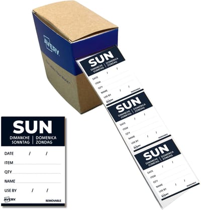 Avery-Zweckform DLDSUNREV-500 Multifunctionele etiketten 40 x 56 mm Papier Zwart 1 stuk(s) Weer verwijderbaar Handschriften