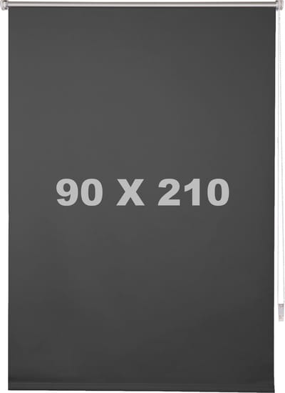 Happyment Luxe Rolgordijn Antraciet - 90x210cm - Rolgordijnen verduisterend - Luxaflex - Isolerend - Zonder of met boren