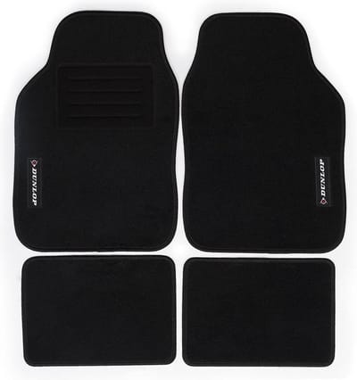 Dunlop Universele Automatten Set - 4-Delig - voor Verschillende Auto Merken - Voor en Achter - Zwart