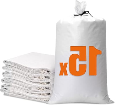 Duurzame PP Zakken voor Bouwafval en Bescherming tegen Overstromingen, 15 Stuks, 113 x 70 cm, Ideaal voor Zand, Grond en Tuinafval