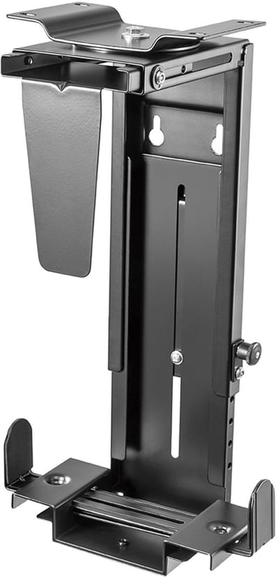SOTECH PC-houder II met 360 graden rotatie (hoogteverstelling 300-533 mm, breedteverstelling 88-203 mm, met diefstalbeveiliging, draagvermogen tot 10 kg, zwart)
