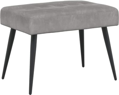 vidaXL - Bank - met - knopen - tufting - Lichtgrijs - 60 - x - 40 - x - 45 - cm - fluweel