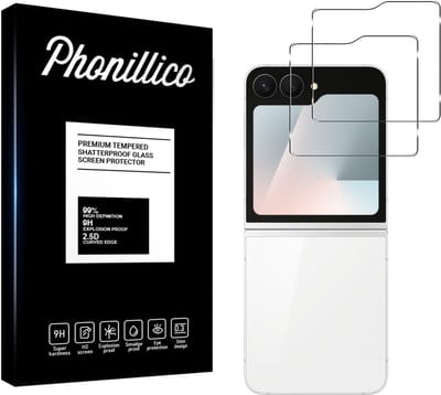 Screenprotector geschikt voor Samsung Galaxy Z Flip 7 FE - 2 stuks Beschermglas van glas Transparante glazen schermbeschermfolie