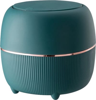 Prullenbak Klein - Design Afvalbakje met Deksel - Mini Prullenbak - Kleine mini prullenbak voor het Aanrecht, Bureau, Badkamer of Tafel - Tafelafvalbakje - Tafelvuilbakje - Groen
