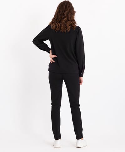 Je m'appelle Travelstof Top - Dames - Zwart - Maat XS
