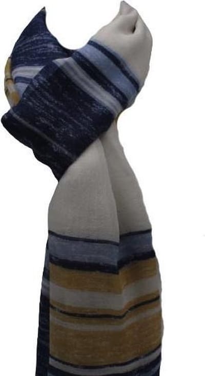 Dames Sjaal Blauw-Geel