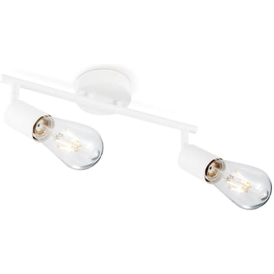 Home Sweet Home - Moderne LED Opbouwspot Mello - Wit - 33.5/11.5/16cm - 2 lichts plafondspot - Dimbaar - inclusief LED lichtbron - E27 fitting - 4W