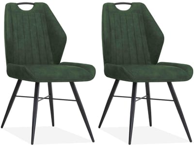 Eetkamerstoel Torro luxor kleur: Mosgroen (set van 2 stoelen)
