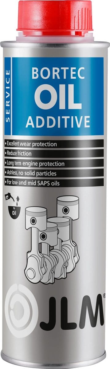 JLM Bortec Olie Additief - Vermindert wrijving en slijtage - Verhoogt motorvermogen en vermindert brandstofverbruik - Geschikt voor alle verbrandingsmotoren - 250ml