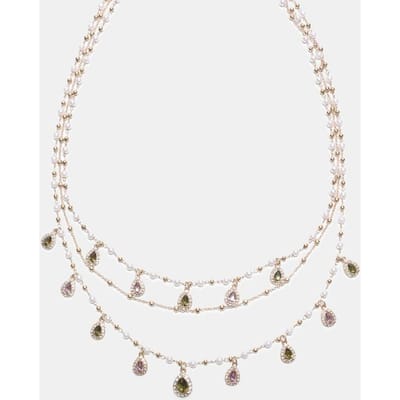 Stradivarius Lange ketting met meerdere bedels  Goud OS