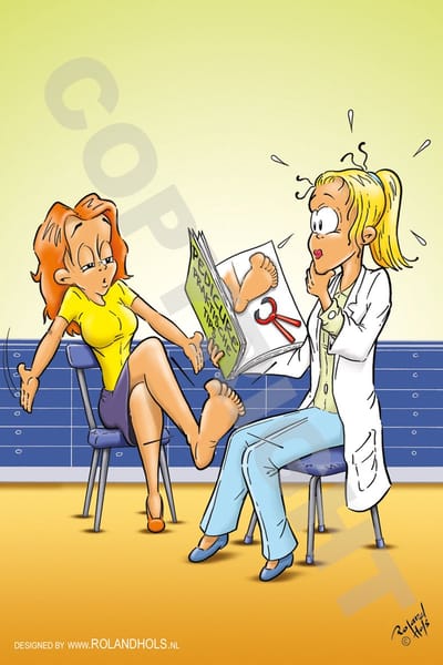 Afspraakkaart Pedicure - Cartoon '10 tenen' - 25 stuks