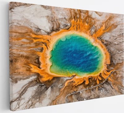Saammp Canvas Schilderij - Kleurrijk water - Landschap - Natuur - 30x20 - Foto op canvas - Wanddecoratie - Muurdecoratie Woonkamer - Slaapkamer decoratie - Canvas Print