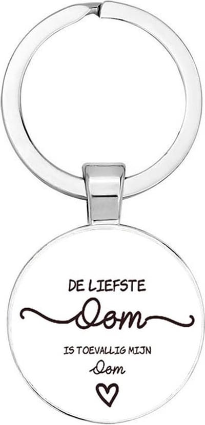 Akyol - De liefste oom Sleutelhanger - liefde - liefste oom - familielid - cadeautje voor oom - familie - cadeau - verjaardag - kado - geschenk - gift - verrassing - liefste ooit - 2,5 x 2,5 CM