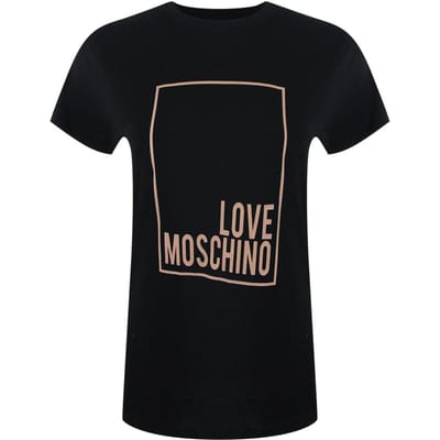 Love Moschino Dames/Dames Box Logo T-Shirt (Zwart)