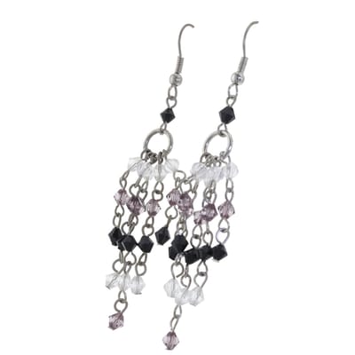 Behave - Oorhangers met zwarte kraaltjes - feestelijke statement look
