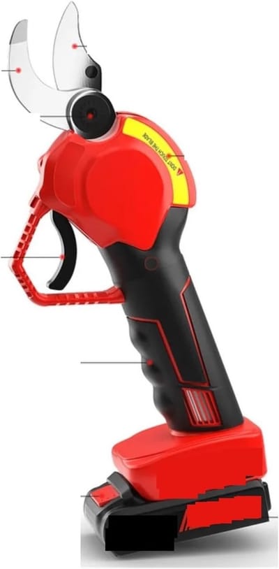 Elektrische Snoeischaar - Draadloze Takkenknipper - Tuinonderhoud Vereenvoudigen - 30 mm Snijdiameter - 2 Batterijen - Zwart