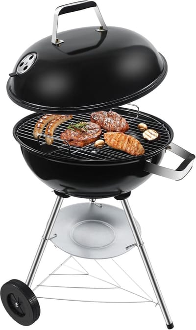 Houtskool BBQ Kogelmodel Met Ventilatieopeningen Barbecue Met Deksel Efficiënt Grillen Voor Meerdere Personen