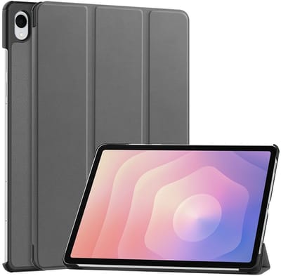 Coverup Tablethoes geschikt voor Samsung Galaxy Tab S11 Hoesje - Tri-Fold Book Case met Wake/Sleep - Grijs