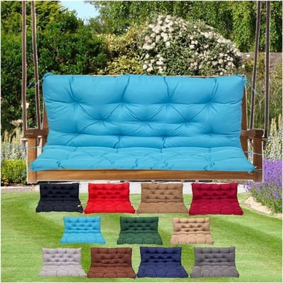 Veranda Schommelkussen - Bankkussen Zitkussen - Buiten Zitten - Waterdicht Dikke Vulling - 60x40 Inch - Blauw