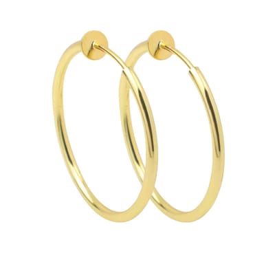 Klem Oorbellen - zonder gaatje- Oorringen- Goudkleur- 6 cm- geen gaatje- Charme Bijoux