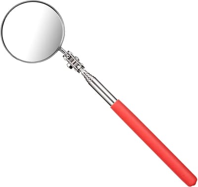 Telescopische Inspect mirror met ronde handgreep voor mechanica - Vouwbare Ronde Spiegel voor Auto-onderhoud, 150-685mm, 50mm Diameter, Ideaal voor Technisch Gebruik en Inspectie