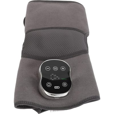 Verwarmde Kniebrace Volledige Bedekking Luchtkussen Warm Kompres Vibratie Draadloze Verwarming Kniewarmers Wrap gray