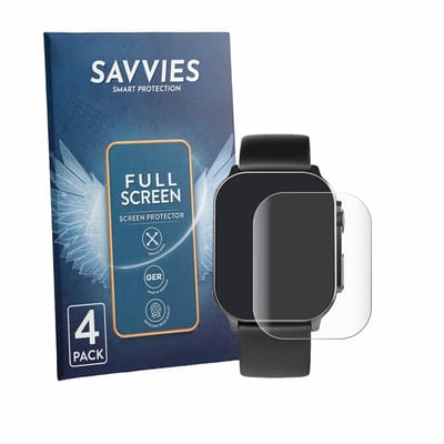 Savvies - Screenprotector voor Poounur KW281A 2.01" - Folie Beschermfolie transparant volledig dekking 4 Stuks