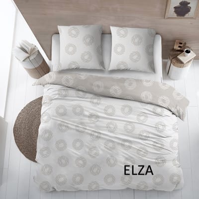 Sleepnight Dekbedovertrek Flanel Elza - 140 x 200/220 cm + 1 kussensloop - [Ivoor]